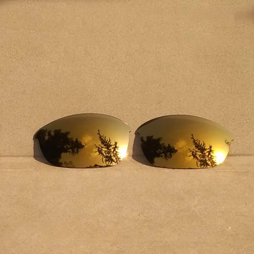 Bronze Gold Mirror Replacement Lenses For-Oakley Half Jacket 2.0 Sunglasses Frame 100% UVA & UVB