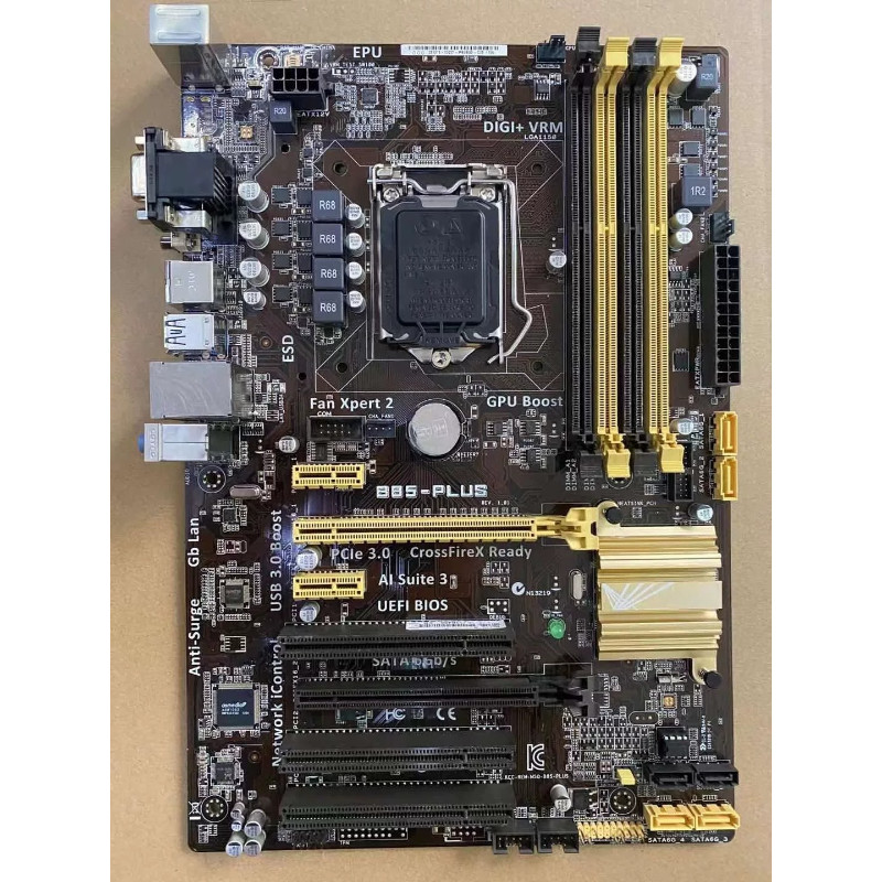 Used ATX Motherboard for ASUS B85-PLUS LGA1150 B85 DDR3 HDMI DVI VGA