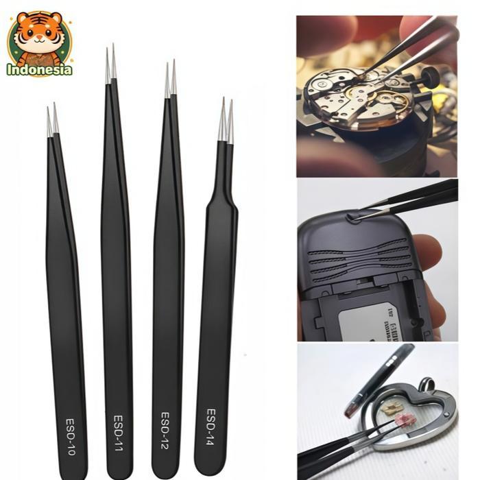 Tweezer black estetik pinset penjepit stiker asmr jurnal