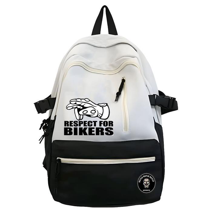 Tas Ransel Sekolah Anak Laki Laki Dan Perempuan Terbaru Motif Respect For Bikers Kekinian Cod