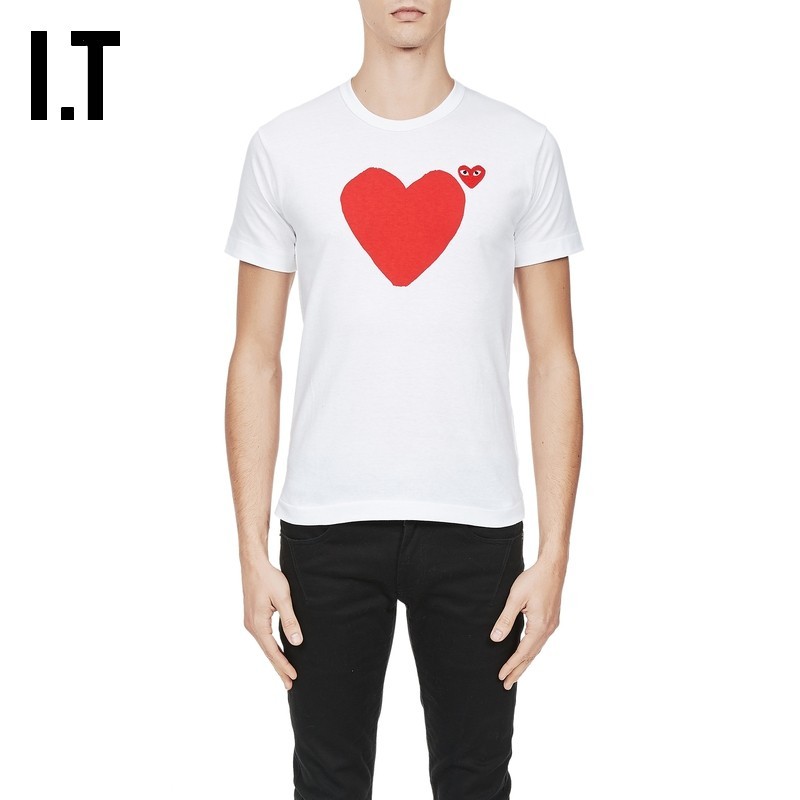 [ANAK] IT COMME des GARÇONS PLAY Kaus Lengan Pendek Pria Love