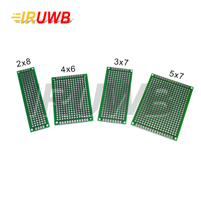 20Ps 2X8 3X7 4X6 5X7 FR4 Prototype Kit Printed Universal iruit Perfboard for DIY Soldering Double d