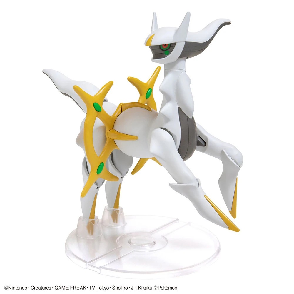 Bandai Pokemon Figures Plamo Arceus Genesis God Action Figure Anime Assembly Collectible Ornaments
