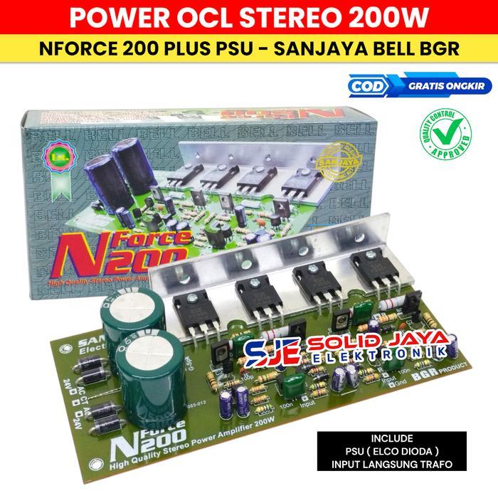 Kit Power 200W Stereo N Force Nforce N200 Amplifier Audio Bell Bgr Ori