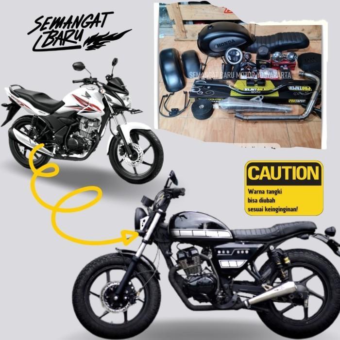 PAKET VERZA MODIF JAPSTYLE CB150 MEGAPRO MONO FI KUALITAS THE BEST - VERZA, Hitam