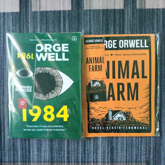 paket 2 buku ANIMAL FARM cover kuning & 1984
