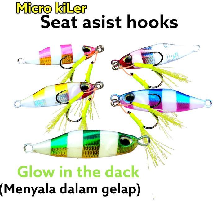 micro kiler jig 7g 10g 15g 20g menyala dalam gelap umpan casting umpan jigging umpan lure umpan