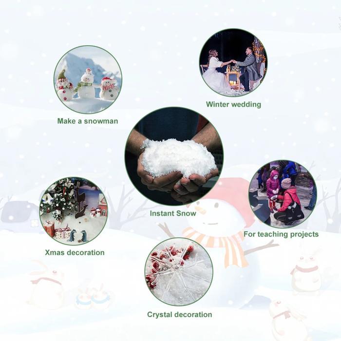 Instant Snow Artificial Fake Bubuk Salju Buatan Magic Fake Instant Snow Instan Untuk Dekorasi Natal