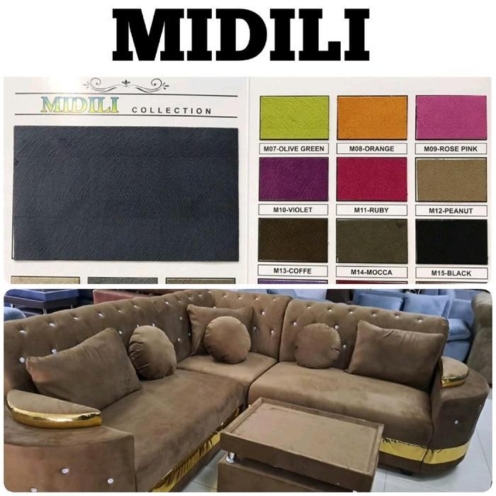 BAHAN SOFA BLUDRU MIDILI // KAIN BLUDRU HALUS KURSI SOFA // KAIN BLUDRU VELVET METERAN, Sarung Sofa