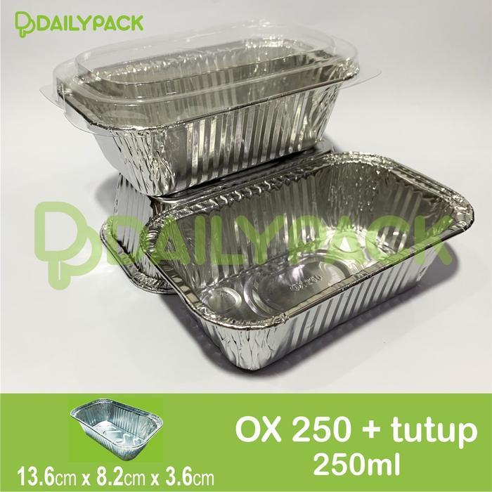 ALUMINIUM FOIL CUP OX 250 + TUTUP MIKA