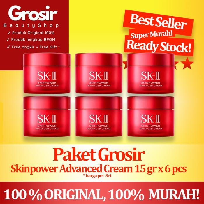 SK-II SKII SK II PAKET GROSIR SKINPOWER ADVANCED CREAM 15 GR X 6 PCS