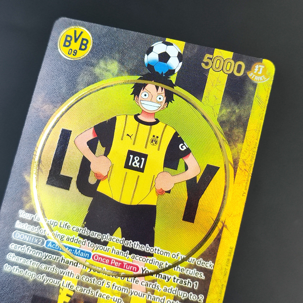 DIY One Piece Card Game Monkey D Luffy ST13003 Borussia Dortmund Matchday Promo EN Collection TCG