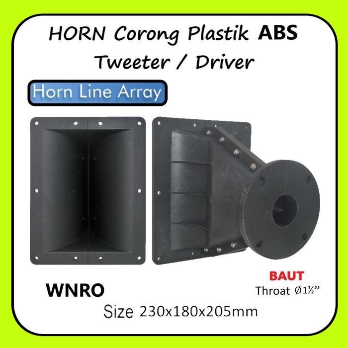 Horn Line Array Driver Corong Tweeter Plastik Abs Baut 23 X 18 Cm ( 230X180 ) Wnro