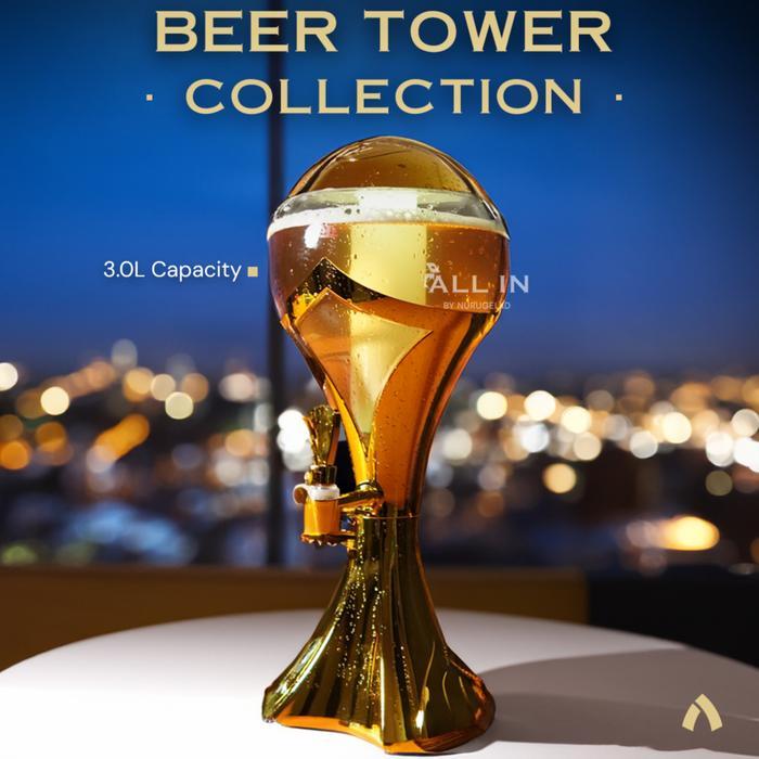 Terlaris! 3L Beer Tower Dispenser / Tower Bir / Botol Beer Tabung Kaca