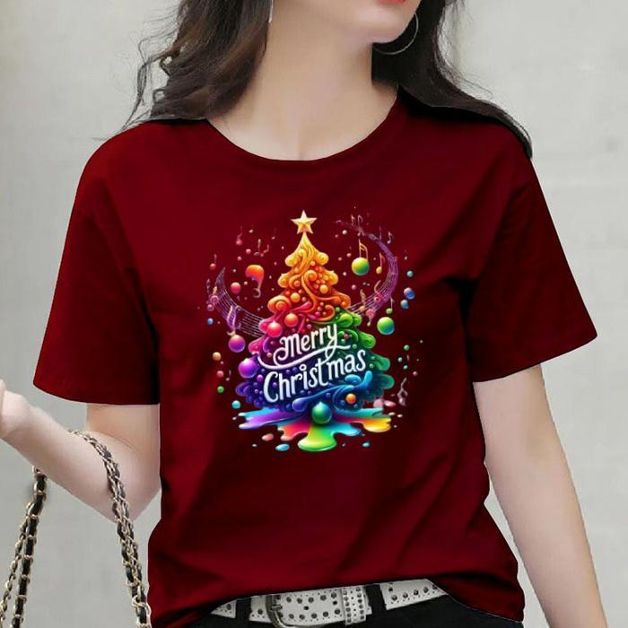 KAOS NATAL / KAOS NATAL MERRY CHRISTMAS WANITA / KAOS WANITA NATAL PRIA DEWASA / KAOS POHON NATAL /