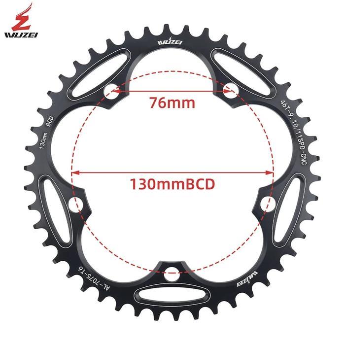 READY Chainring Wuzei 130 BCD 38T 40T 42T 44T 46T 48T 50T 52T 54T 56T 58T 60T BCD Narrow Wide 130