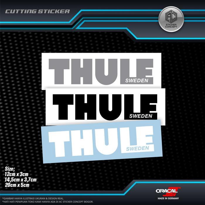 SALE Sticker Cutting Decal Thule Sweden Stiker Untuk Box Roof Rack Mobil ORIGINAL