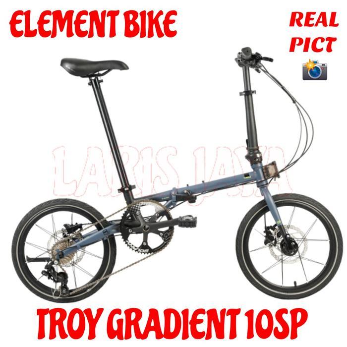 Element folding bike troy Gradient 10sp 16 inch sepeda lipat element troy 10 gradient 10 speed - Gre