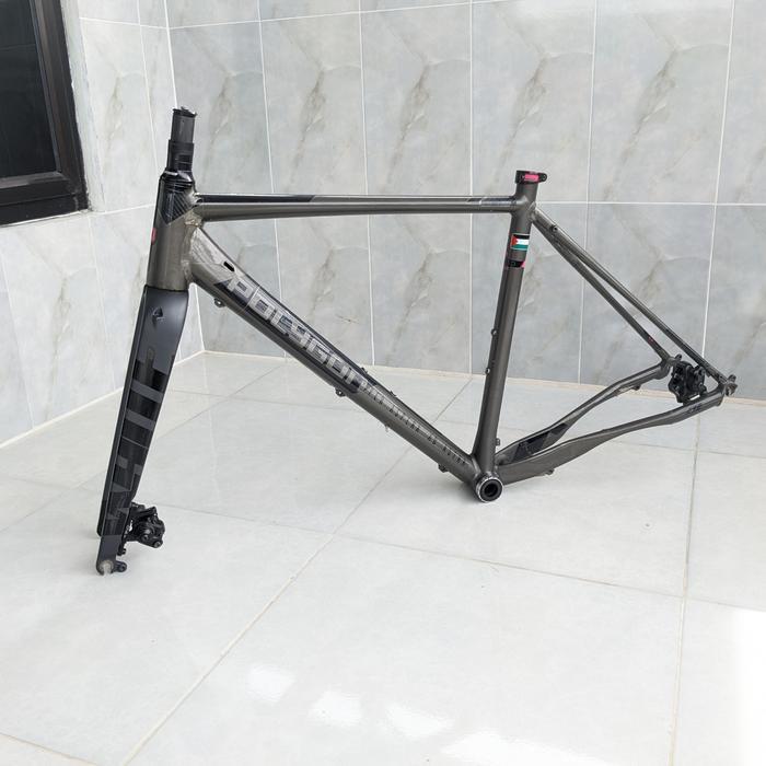 Frameset POLYGON BEND FX4 Frame Fork Carbon White banyak bonus