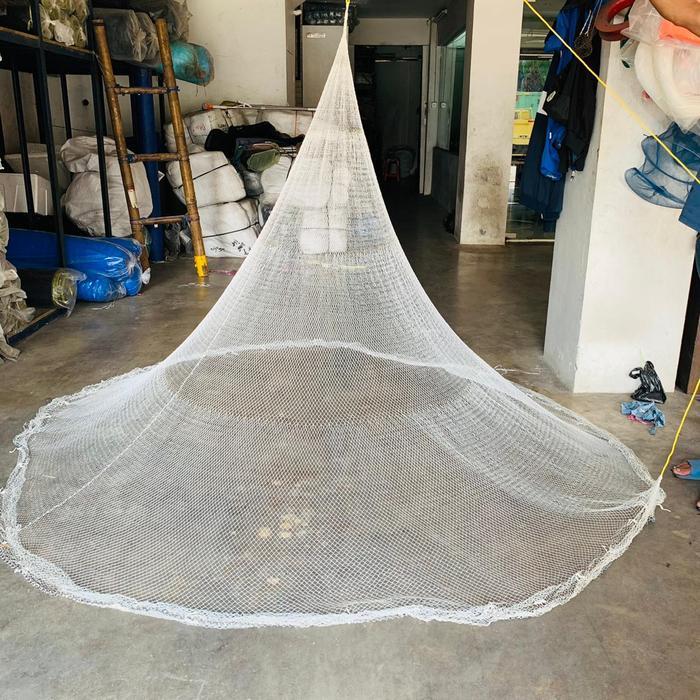 ASLI jala ikan jala udang jala lempar jala nilon 8 feet putih READY STOCK