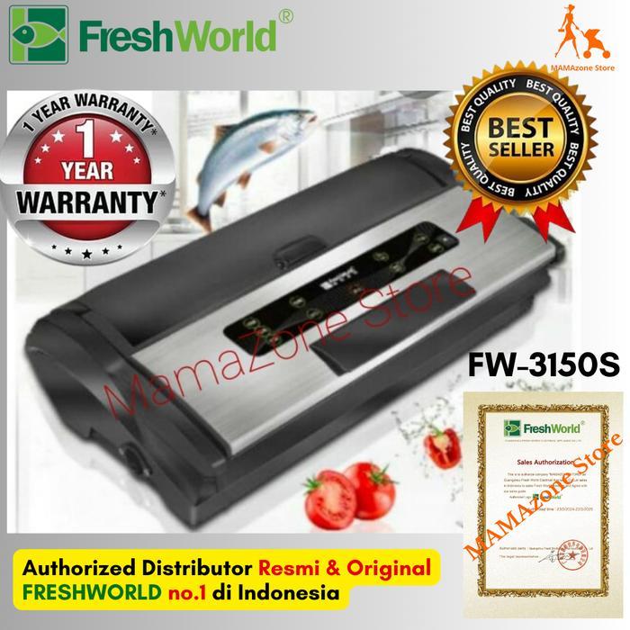 Breadshiiip- Freshworld Vacuum Sealer Fw3150S / Fw 3150S / Fw-3150S, Moist/Dry Food, Fitur Lengkap,