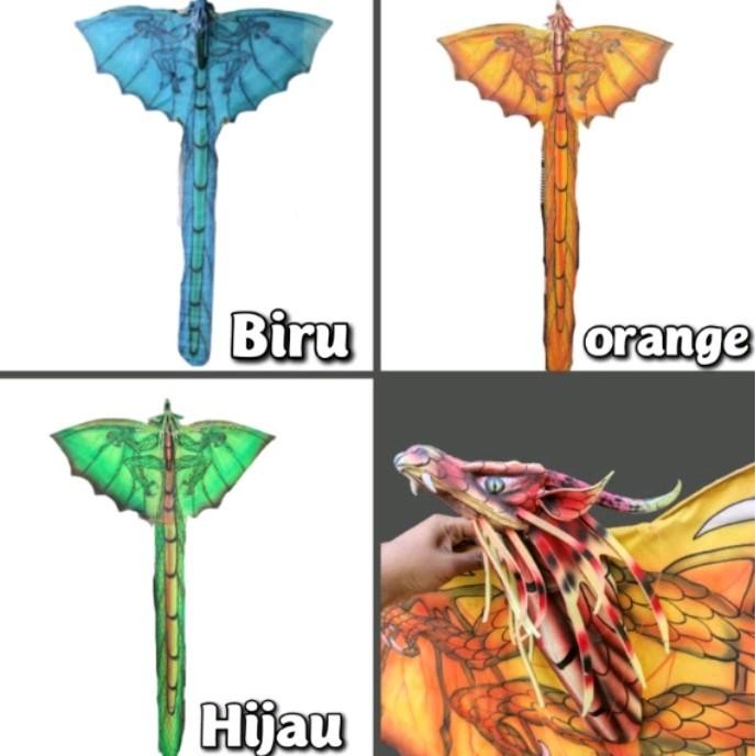 Produk Unggulan] Layangan Naga Kain / Layang - Layang Naga / Layangan 3 Dimensi