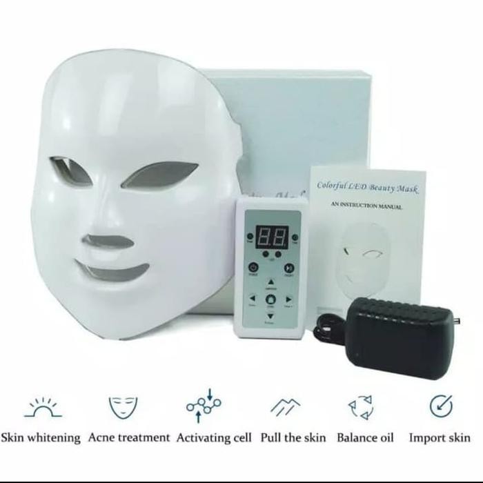 KJ Masker LED 7 warna untuk perawatan wajah/Masker Wajah/Whitening