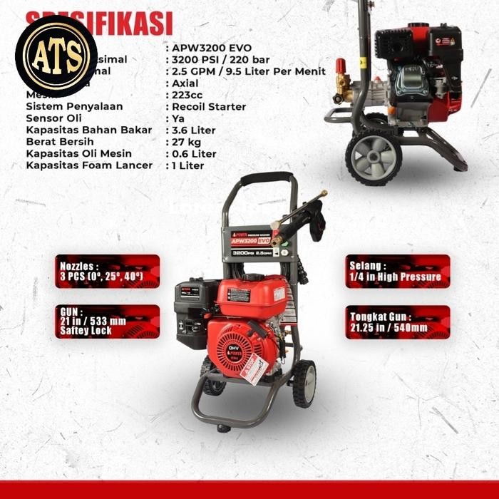 Aipower Jet Cleaner High Pressure Washer Apw 3200 Plus