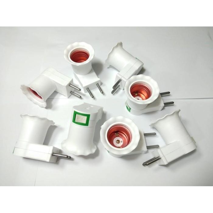 Fitting Colok Lampu Tidur Bohlam Led E27 Fiting + Saklar Switch On Off Piting DUTRON / PIOLINE - INF