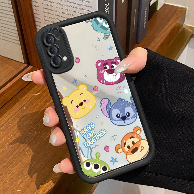 Casing Hp OPPO Reno 4 4G Reno4 Reno 4 5G Case Casing Graffiti beruang warna strawberry HP pola Kesin