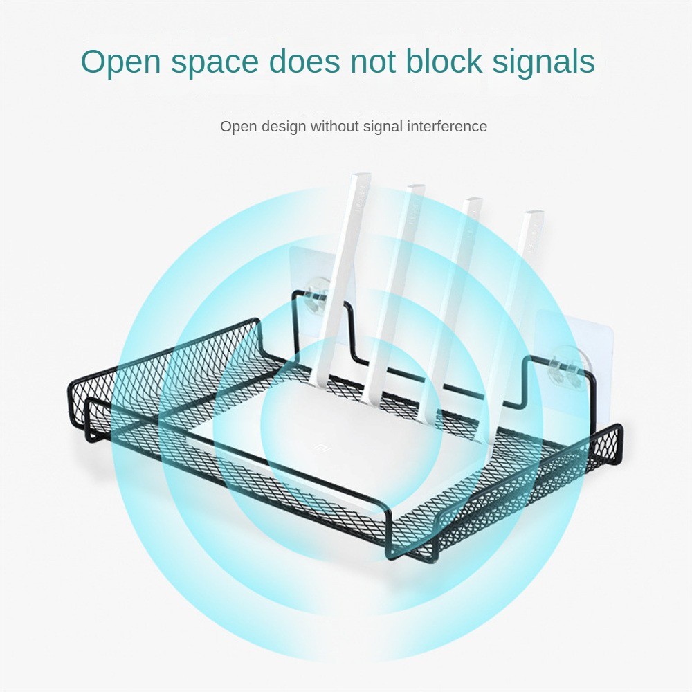 Router Storage Rack Wall Mounted Perforated Free Metal Mesh Bracket Portable And Minimalist Design T