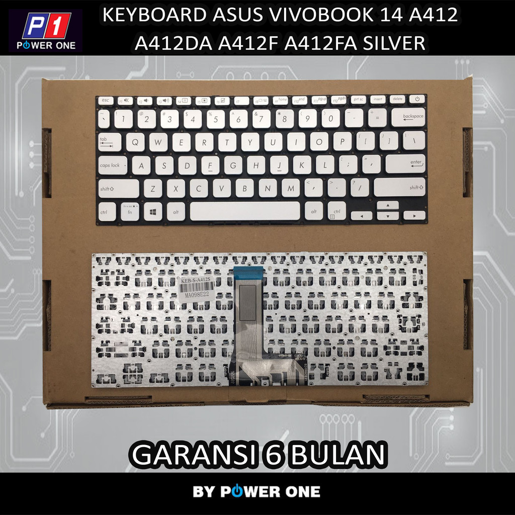 Keyboard Asus Vivobook 14 A412 A412DA A412F A412FA Silver