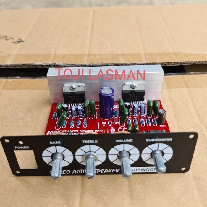 Power Aktif Stereo Tda2005 Tda 2005 + Subw Subwofer 12V 12Volt 12 V