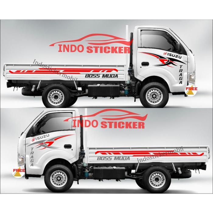 Sticker Stiker Mobil Pickup Traga Stiker Body Samping Mobil Traga