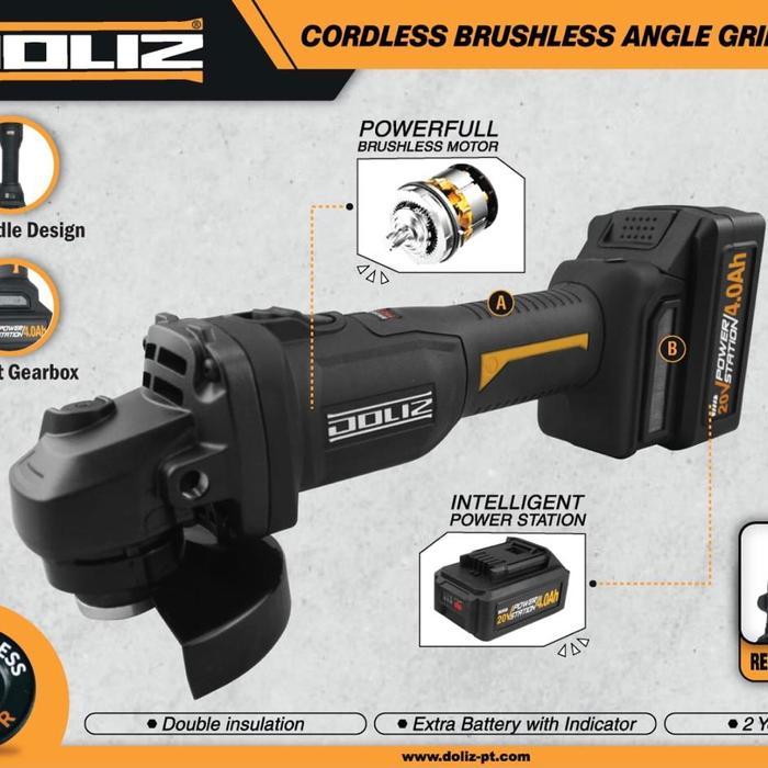 Mesin Gerinda Baterai 20V Doliz Bd760 Cordless Brushless Bd760 3 Speed