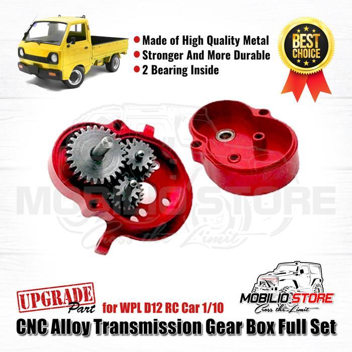 Upgrade Part Cnc Alloy Transmission Gear Box Full Set Wpl D12 Rc Car