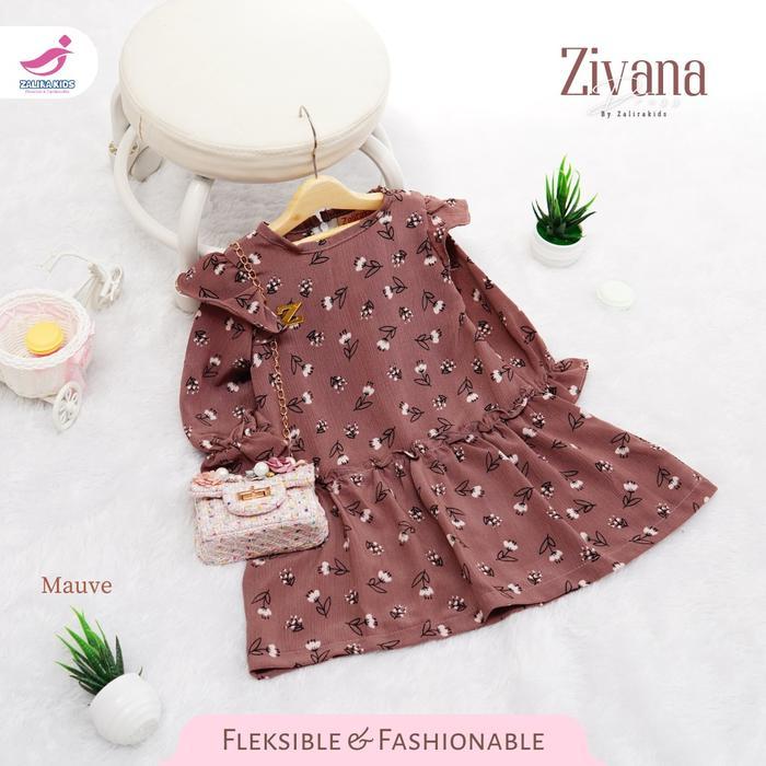 luto- Zivana Dress Zalira Kids Original Gamis Bayi / Gamis Anak Set Jilbab Usia Newborn - 6