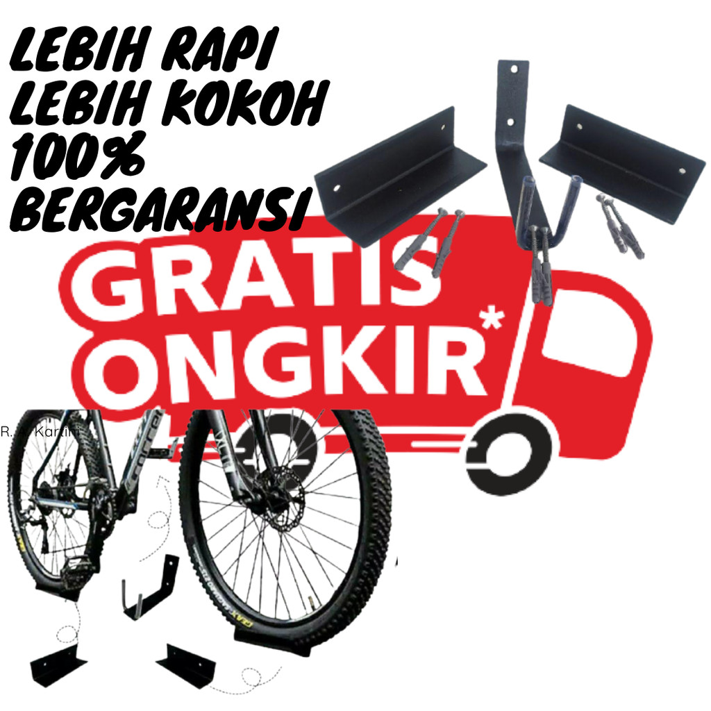 Gantungan Sepeda Dinding Pedal Hanger Bike Gantungan Sepeda DiTembok Gantungan Sepeda Dinding Anak G