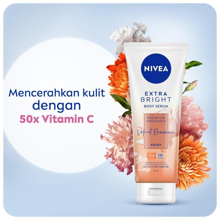 i0cc- Nivea Body Serum Extra Bright Premium Fragrance Velvet Romance 180Ml - Hand Body Serum
