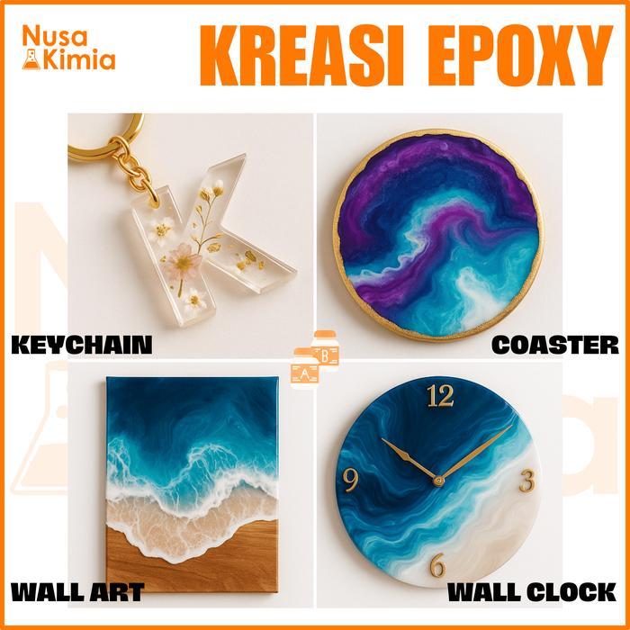ptm0- Epoxy Resin Bening 20 Set [Total 30 Kg] - Hasil Bening Dan Keras