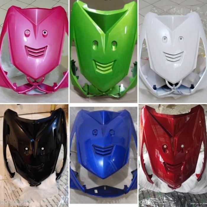 Panel Tameng Depan Kap Beat Karbu Putih Biru Hijau Maroon Pink Hitam