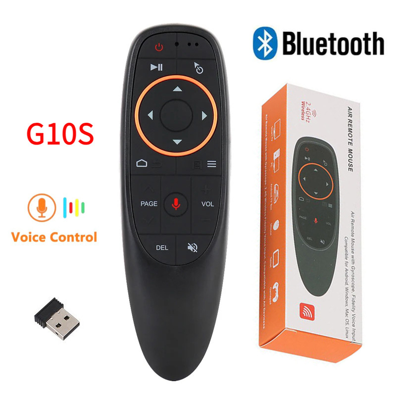 G10S Smart voice remote control Air Mouse 2.4G gyro BT 5.0 for Android TV Box Q96 MAX T95 Tx3 Mini X