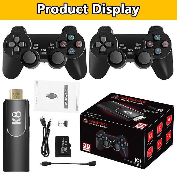 Game Stick K8 Game Stick 4K Game Console Wireless Gamepad Hdmi Tv Retro Video Games 40000+