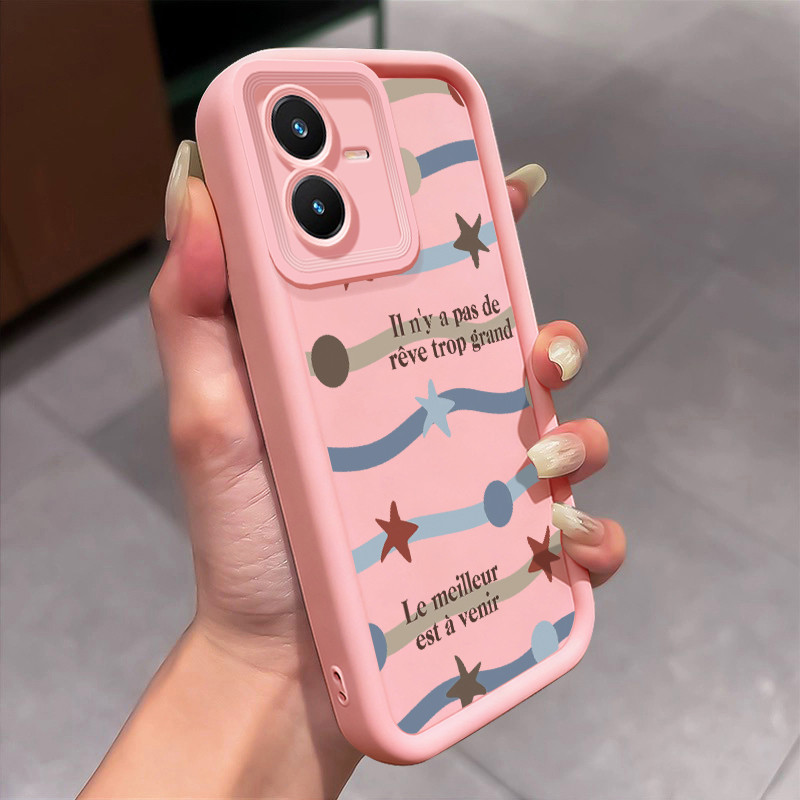 Casing Hp untuk VIVO Y22 Y22s Y22T Case Pantai, ombak, bintang laut Kasing gaya Limited Cesing tipis