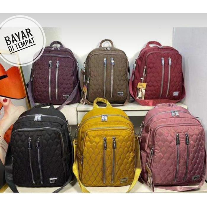 TERMURAH TERLARIS TERBARU BEST SELLER  TAS RANSEL WANITA CHIBAO 6533-22-8# KANVAS PARASUT IMPORT