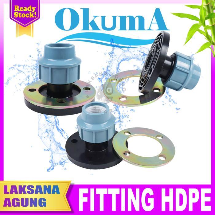 [Okuma] Hdpe Flange Adaptor 90 X 3 Inchi Flange Adaptor Compression Dn90 Pipa Hdpe 3" Inch