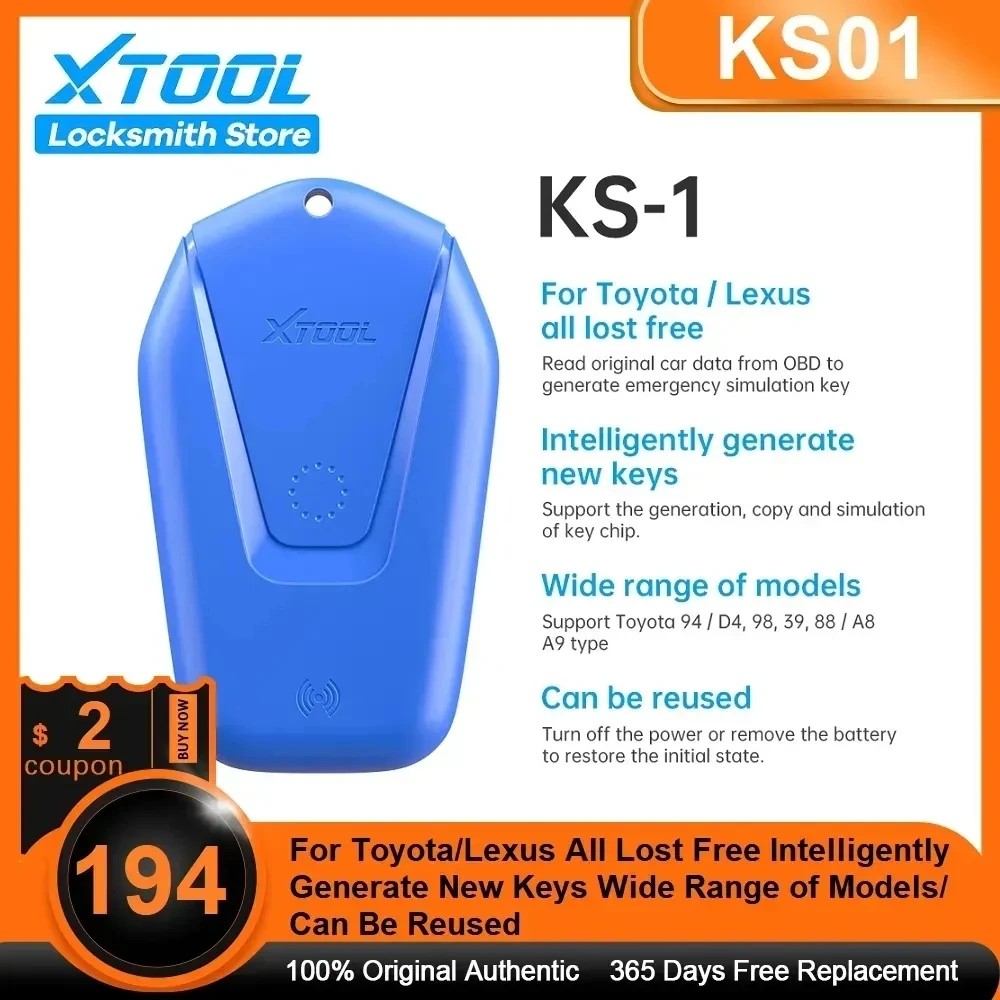 2023 XTOOL KS01 KS-01 Blue Emulator For PS90 X100 PAD2 PAD3 PAD Elite