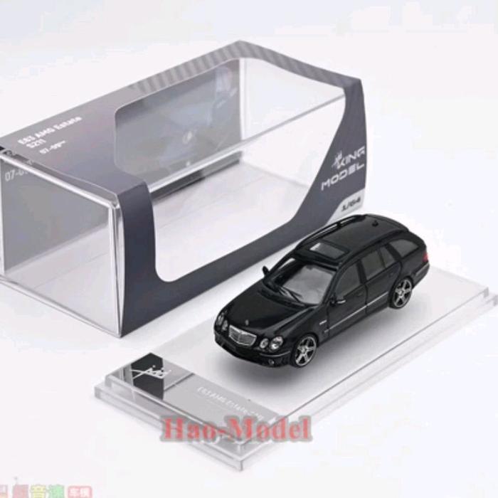 KING MODEL 1/64 2 LAMP BLACK MERCEDES BENZ E63 AMG TOURING W211 ALLOY DIECAST MODEL CAR GIFTS
