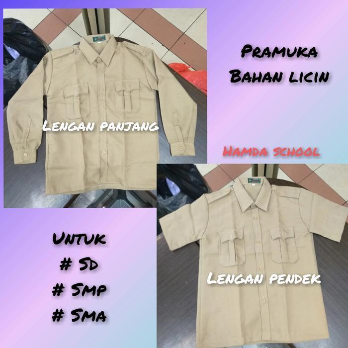 Baju Pramuka Bahan Licin Untuk Sd/Smp/Sma seragam sekolah