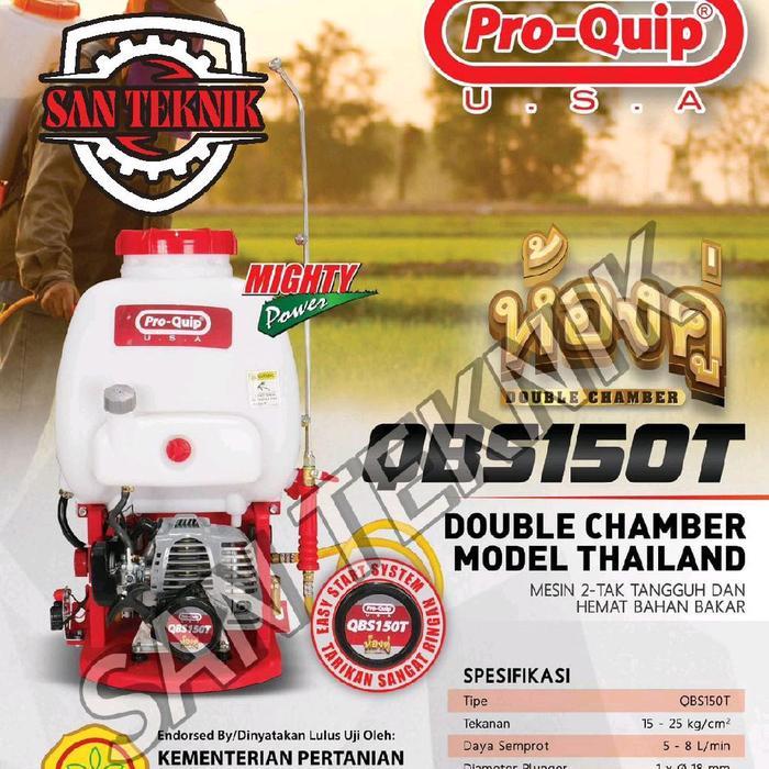 BERKUALITAS Mesin Semprot Hama Bensin QBS150T Proquip Backpack Sprayer 2 Tak QBS 150 T Double